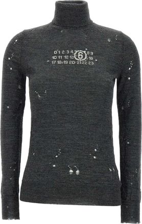 Maison Margiela Maglione in lana con effetto vissuto - Grigio