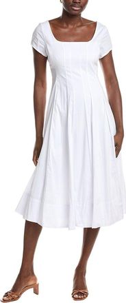 Ellen Tracy Stretch Poplin Cap Sleeve Paneled Dress