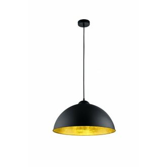 Trio Romino Ii Suspensi&oacute;n Moderna Negro Oro &Oslash;50 Cm 1xe27 Iluminaci&oacute;n