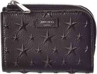 Jimmy Choo London Compact Zip Leather Wallet