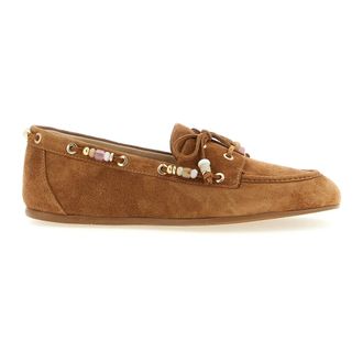 Stuart Weitzman Majorca Tinsley Boat Shoe - female - Stuart Weitzman - Boat Shoes - Brown - 6 1/2 UK - Shoes