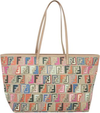 Fendi Ff Multicolour Canvas, Leather Tote Bag (Pre-Owned)