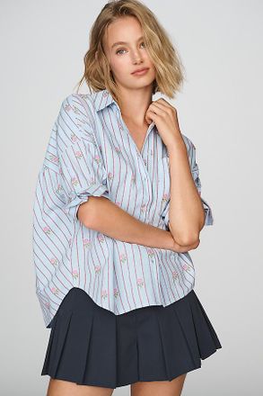 Maeve Mabel Boxy Oxford Shirt Top