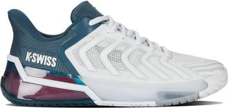 K-Swiss Mens Ultrashot 4 Tennis Shoe In White/stargazer/neon Blaze
