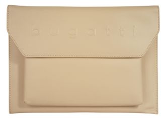 Bugatti Dokumententasche BUGATTI DAPHNE, Herren, Gr. B/H/T: 36cm x 26cm x 2cm onesize, beige, Leder, leicht gl&auml;nzend, unifarben, Taschen Dokumententasche, ech