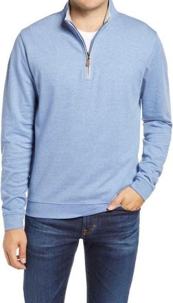 Johnnie-O Sully Quarter Zip Pullover in Laguna Blue at Nordstrom, Size Xx-Large