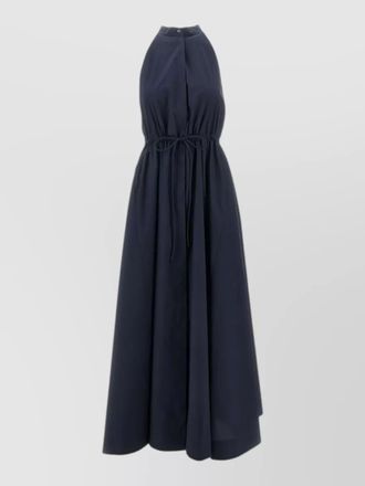Emporio Armani cotton midi halter dress sleeveless drawstring