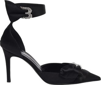 Baldinini Satijnen pump - Dames - Schoenen - Zwart - Maat: 41 EU Satijn