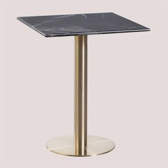 Sklum Sklum - Tavolo Bar Quadrato in Marmo Cosmopolitan Oro champagne