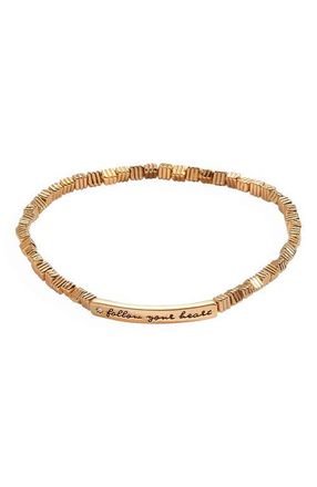 Alex and Ani Follow Your Heart Stretch Bracelet in Gold at Nordstrom