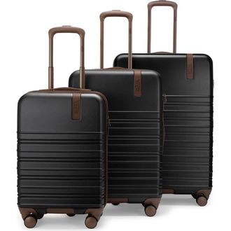Von Dutch Retro Trek 3-Piece Expandable Hardside Spinner Luggage Set in Black at Nordstrom