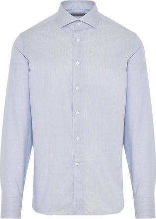 Canali Camicia in popeline - Blu