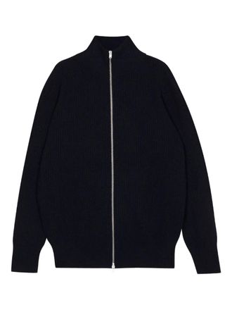 John Smedley Mallam ribbed zip-up sweater - Blue