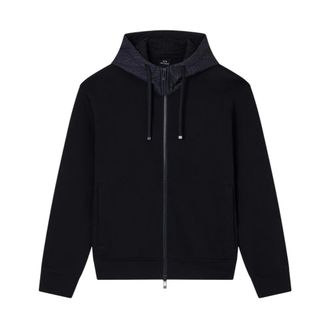 A|X Armani Exchange Zip Hooded Sweatshirt - Heren - Vesten met rits - Zwart - M - Katoen - Hoodies & sweatvesten