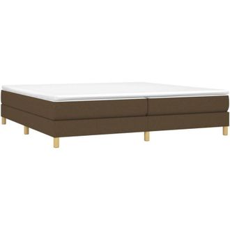 vidaXL Cama sin colchón tela marrón oscuro 200x200 cm Vidaxl