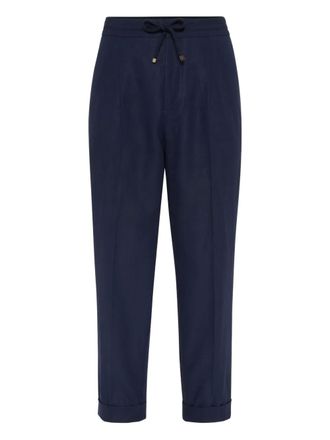Brunello Cucinelli linen trousers - Blue