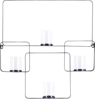 Beliani Candeliere in metallo nero 65 cm moderno Palawan