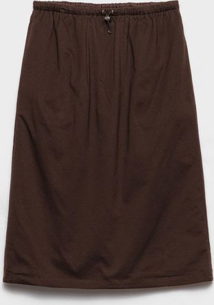 Prada Reversible cotton jersey and Re-Nylon skirt