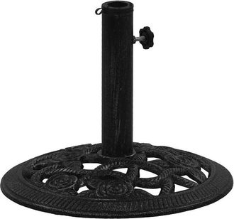 vidaXL Base De Sombrilla De Hierro Fundido Negro 40x40x32 Cm Vidaxl