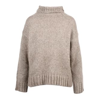 Alpha Studio Maglione Collo Alto - - Knitwear - Donna - Beige - XL