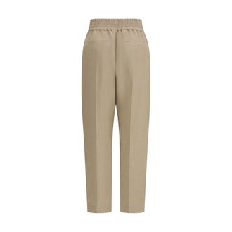 Brunello Cucinelli Womens Beige Viscose Casual Pants