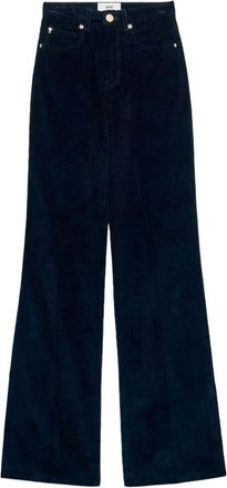 Ami flared corduroy trousers - women - Cotton - M - Blue
