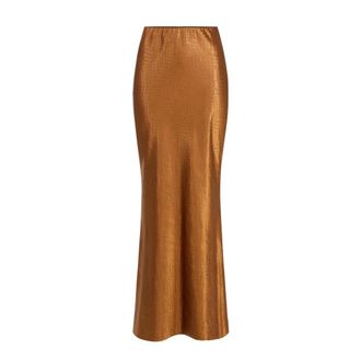 Elisabetta Franchi Dames, Rokken, Bruin, Maat: XL Satijn