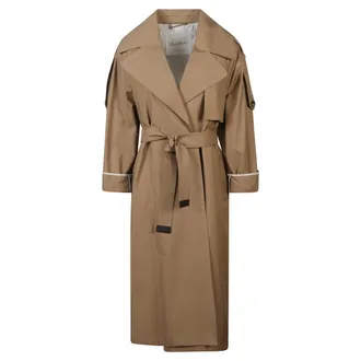Max Mara Trench Coats, female, Brown, Size: M Cube Trench