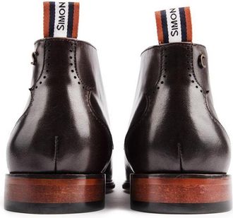 Simon Carter Mens Collie Chukka Boots - Brown Leather - Size UK 8