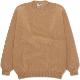 Fortela Shetland Crew Neck Sweater in Light Brown at Nordstrom, Size 44