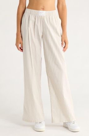 Nike Sportswear Stripe Poplin Pants in College Grey/Sail/Black at Nordstrom, Size Xx-Large