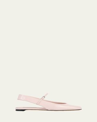 Toteme Nappa Leather Slingback Mary Jane Ballerina Flats