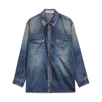 Golden Goose Denim Shirts, female, Blue, Size: M Patty Shirt