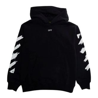 Off-white Brushstroke Hoodie - male - Off White - Kids Sweatshirts - Black - 12 Y - Kids