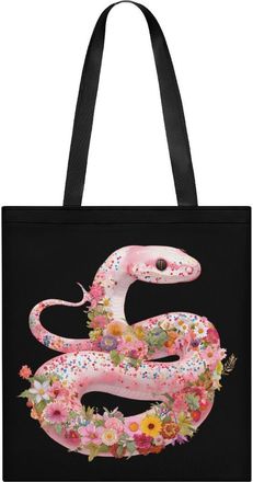 Generic Snake Flower Tote Bag for Women Men Shoulder Bags Purses Pouch Handbags