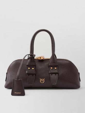 Pinko horizontal bowling shoulder bag double handles