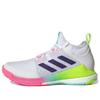 adidas (WMNS) adidas Crazyflight Mid White Purple Pink HP3337