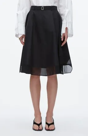 3.1 Phillip Lim Belted A-Line Chiffon Skirt in Black at Nordstrom Rack, Size 00