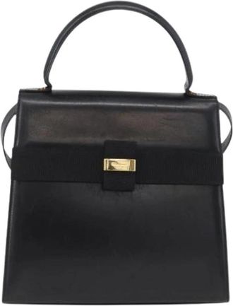 Ferragamo Pre-owned Handbag - Dames - Vintage Handtas - Zwart - ONE Size - Leer - Vintage
