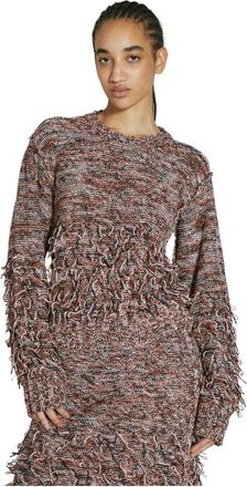 Durazzi Milano Loops Sweater met Losse Draden - Dames - Ronde hals truien - Veelkleurig - M - Katoen - Truien & Vesten
