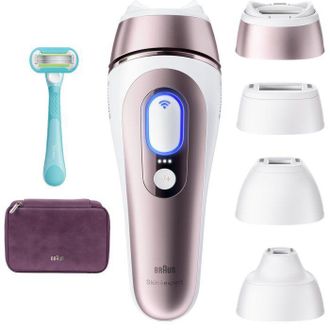 Braun Depiladora De Luz Pulsada - Braun - Skin I-expert Pl7431 - Ipl - Sensor Skinprotect - Blanco Y Rosa Dorado