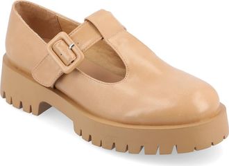 Journee Collection Suvi Mary Jane Loafer in Tan at Nordstrom Rack, Size 7.5
