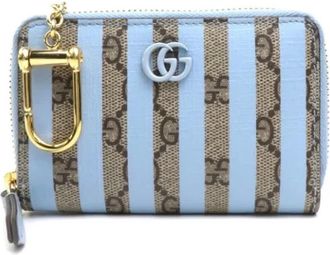 Gucci Pre-owned Canvas wallets - Dames - Vintage Accessoires - Blauw - ONE Size - Vintage