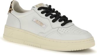 Autry Womens Medalist Low Leather Sneakers White-Leopard White/leopard