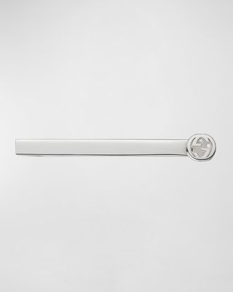 Gucci Sterling Silver Interlocking G Tie Bar