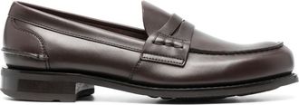 Churchs slip-on leather loafers - men - Calf Leather/Calf Leather/Rubber - 7 - Brown