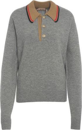N°21 Knit Pullover With Polo Collar And Contrasting Cuffs