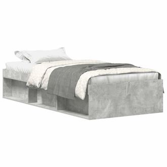 Berkfield Home Bed Frame Concrete Grey 75x190 cm Small Single