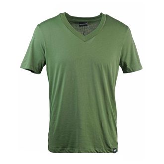 Emporio Armani Unisex Volwassen Effen V-Hals T-Shirt (Groen)