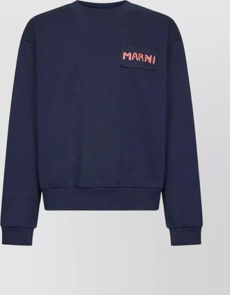 Marni long sleeve drop neck knit sweatshirt